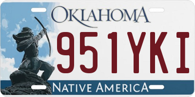 OK license plate 951YKI