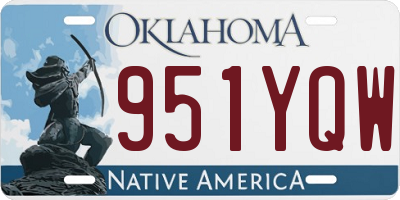 OK license plate 951YQW