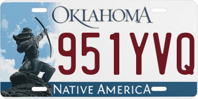 OK license plate 951YVQ