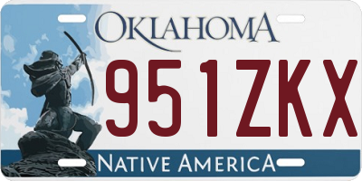 OK license plate 951ZKX