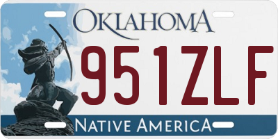OK license plate 951ZLF