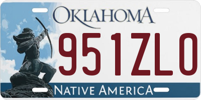 OK license plate 951ZLO