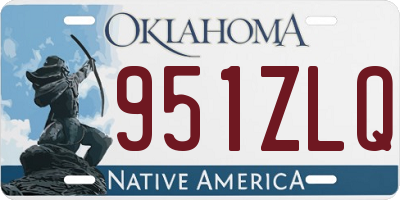 OK license plate 951ZLQ