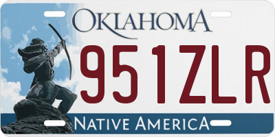 OK license plate 951ZLR