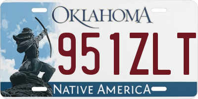 OK license plate 951ZLT