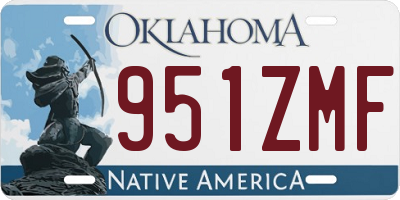 OK license plate 951ZMF