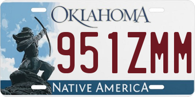 OK license plate 951ZMM