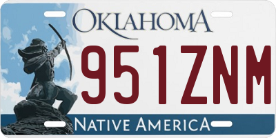 OK license plate 951ZNM