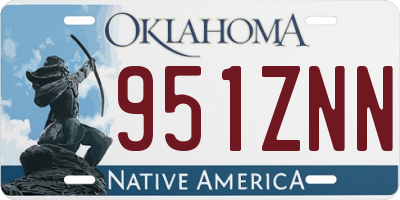 OK license plate 951ZNN