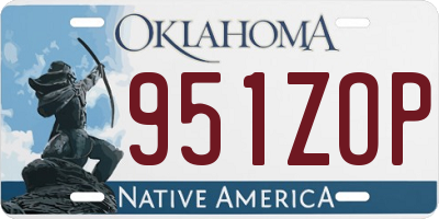 OK license plate 951ZOP