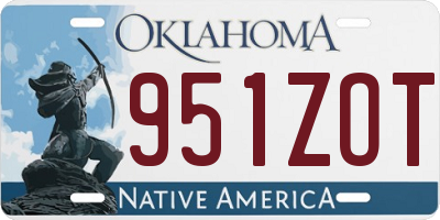OK license plate 951ZOT