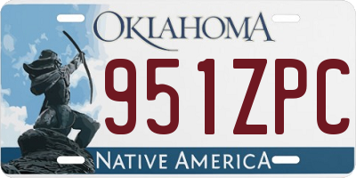 OK license plate 951ZPC