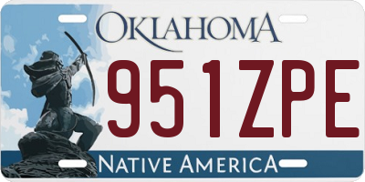 OK license plate 951ZPE