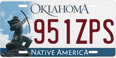 OK license plate 951ZPS