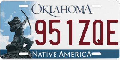 OK license plate 951ZQE