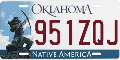 OK license plate 951ZQJ