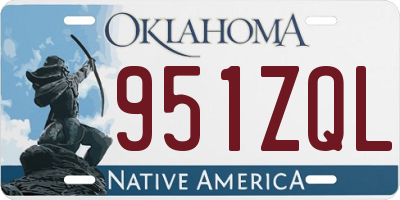 OK license plate 951ZQL