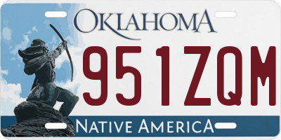 OK license plate 951ZQM