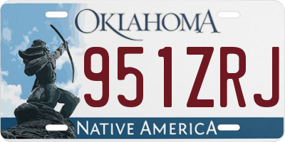 OK license plate 951ZRJ