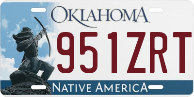OK license plate 951ZRT