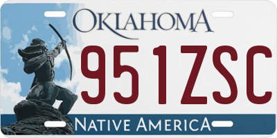 OK license plate 951ZSC