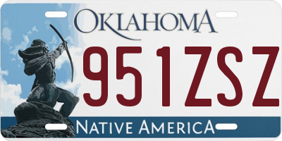 OK license plate 951ZSZ