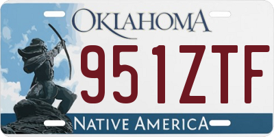 OK license plate 951ZTF