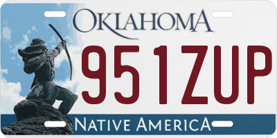 OK license plate 951ZUP