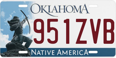 OK license plate 951ZVB