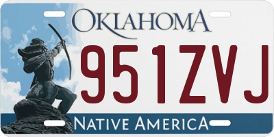 OK license plate 951ZVJ
