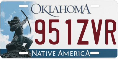 OK license plate 951ZVR