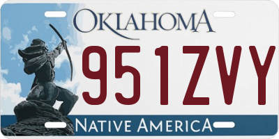 OK license plate 951ZVY