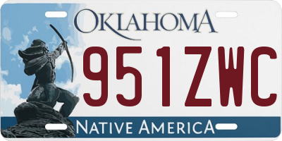 OK license plate 951ZWC