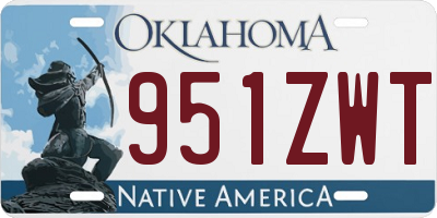 OK license plate 951ZWT
