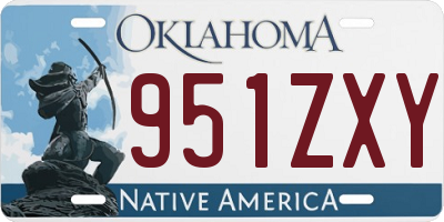 OK license plate 951ZXY
