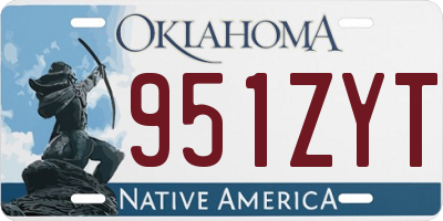 OK license plate 951ZYT