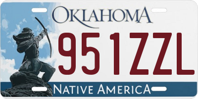 OK license plate 951ZZL