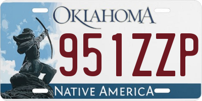 OK license plate 951ZZP