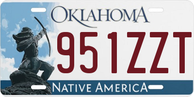 OK license plate 951ZZT