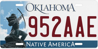 OK license plate 952AAE