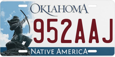 OK license plate 952AAJ