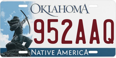OK license plate 952AAQ