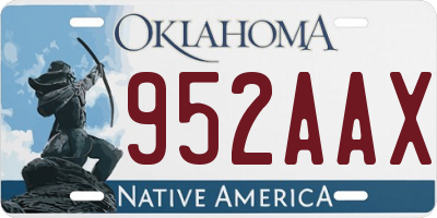 OK license plate 952AAX