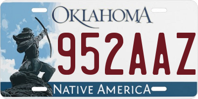 OK license plate 952AAZ