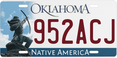 OK license plate 952ACJ