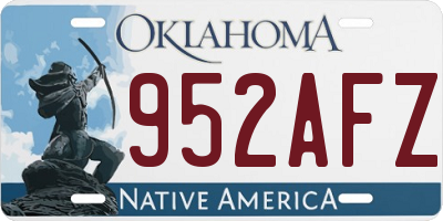 OK license plate 952AFZ