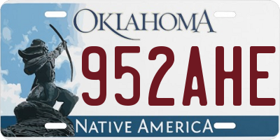 OK license plate 952AHE