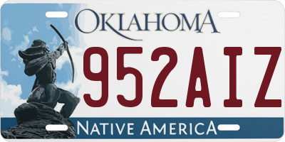 OK license plate 952AIZ