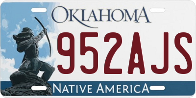 OK license plate 952AJS