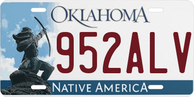 OK license plate 952ALV